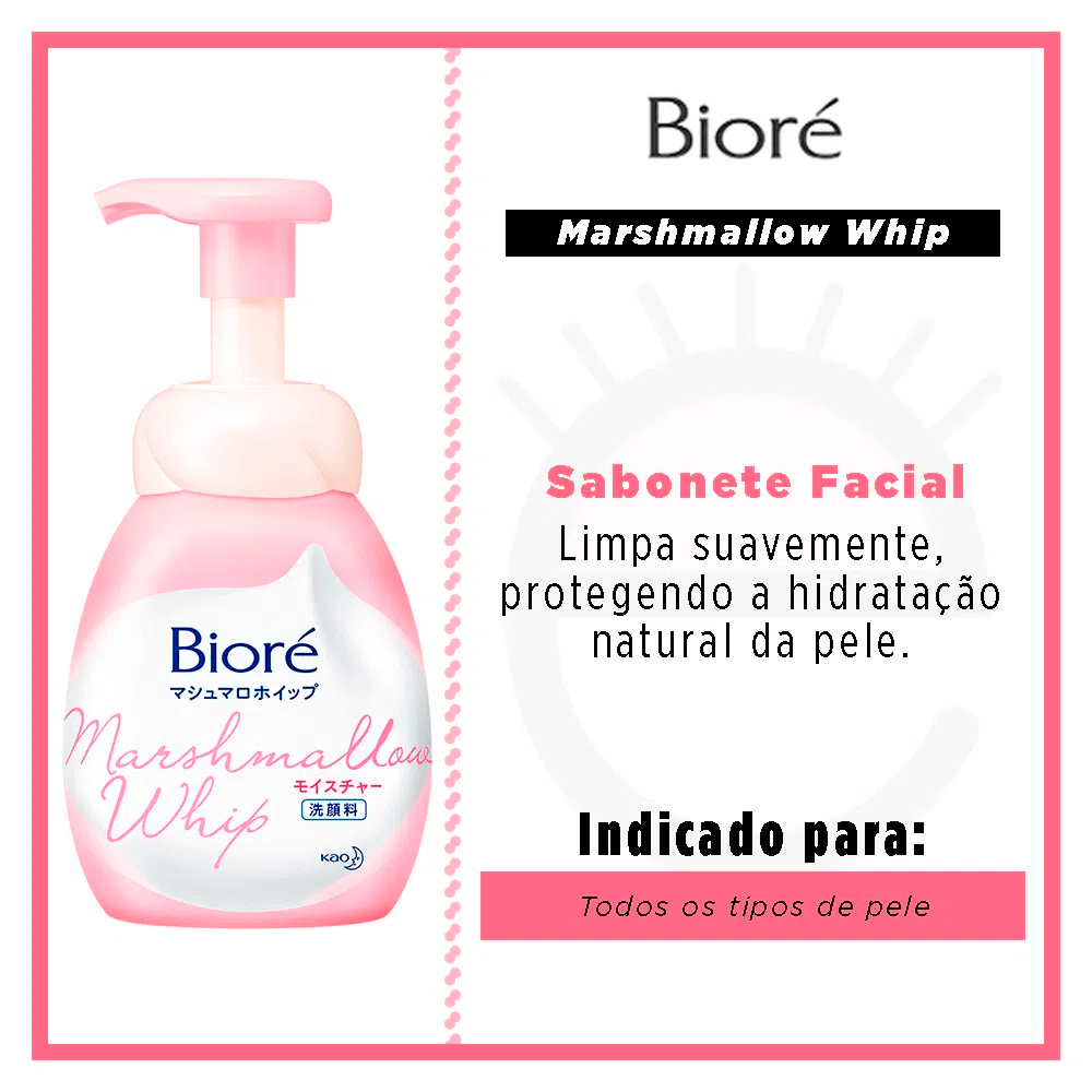 Bioré Marshmallow Whip Moisture Kit – Sabonete Líquido Facial 150ml + Refil 130ml - 2