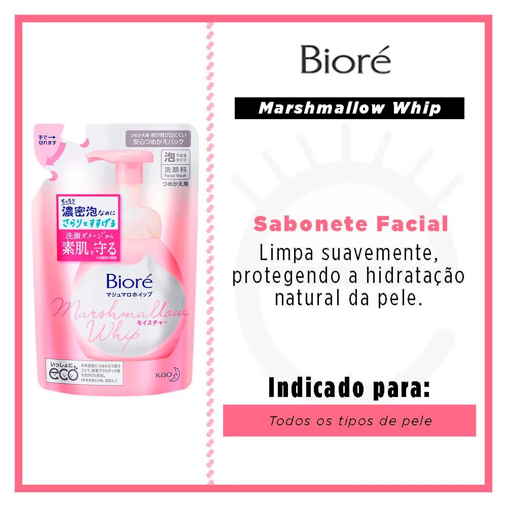 Bioré Marshmallow Whip Moisture Kit – Sabonete Líquido Facial 150ml + Refil 130ml - 3