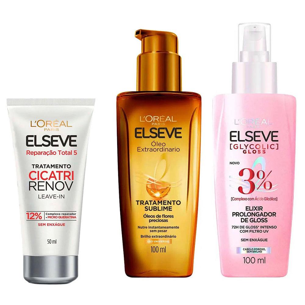 Elseve Kit – Sérum + Óleo Extraordinário + Leave-in de Tratamento - 1