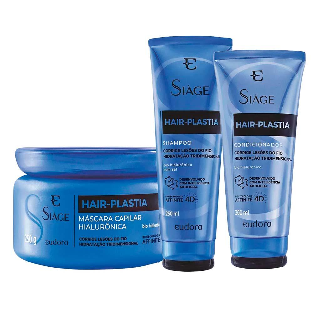 Eudora Siage Hair-Plastia Kit - Shampoo + Condicionador + Máscara - 1