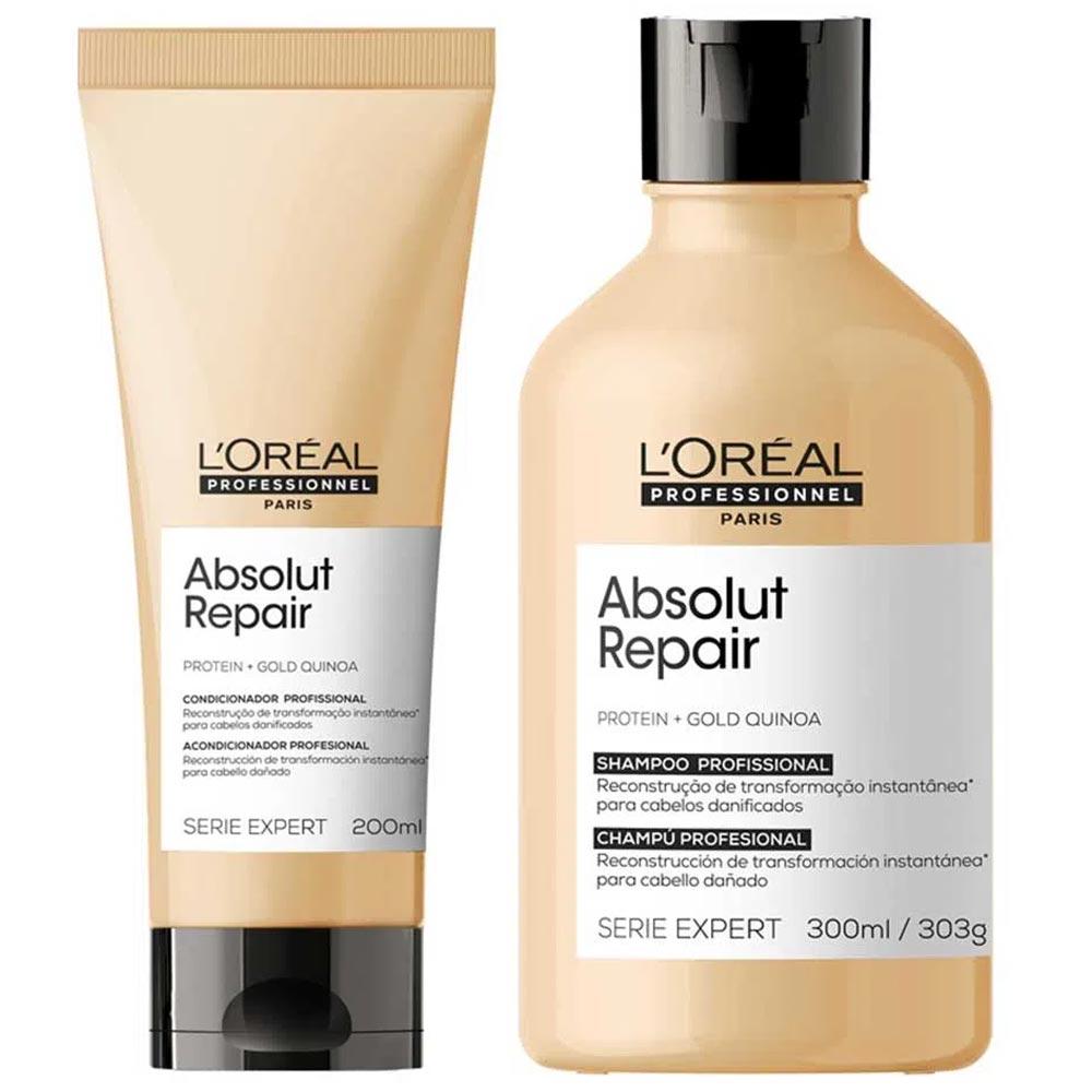 L'oréal Professionnel Absolut Repair Gold Quinoa + Protein Kit – Shampoo + Condicionador - 1