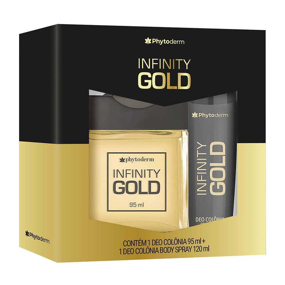 Phytoderm Infinity Kit -Gold Deo Colônia 95ml +  Body Spray 120ml - 1