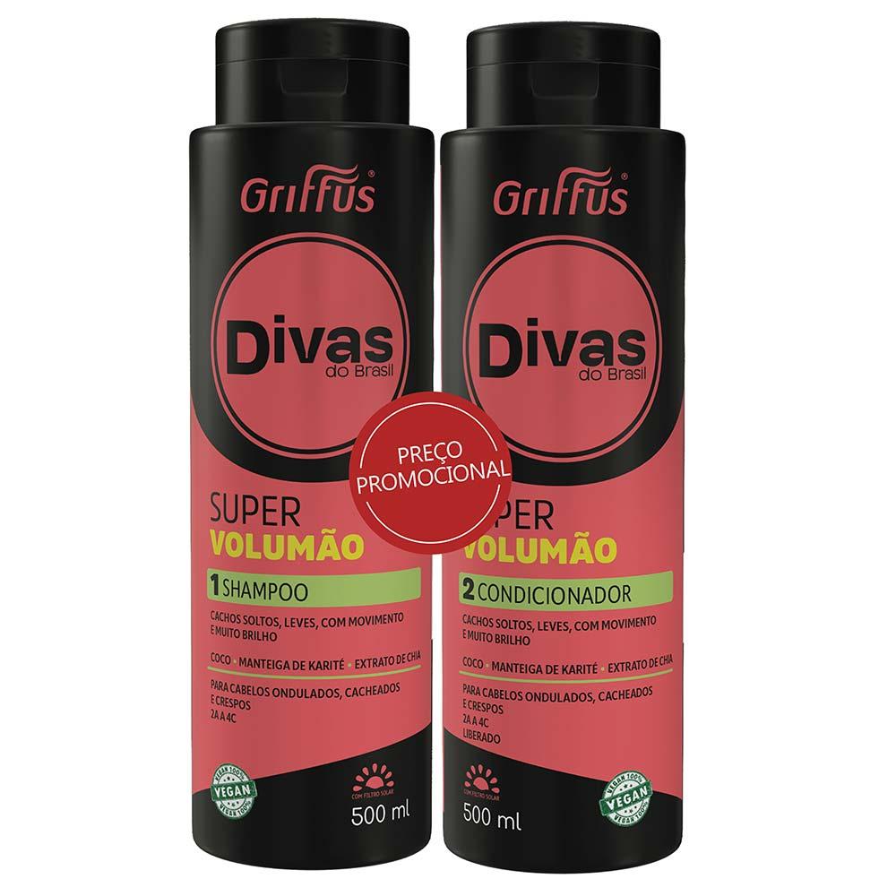 Griffus Divas do Brasil Volumão Kit - Shampoo + Condicionador - 1