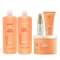 Wella Professionals Invigo Nutri-Enrich Kit – Shampoo + Condicionador + Máscara + Creme + Óleo Light - 1