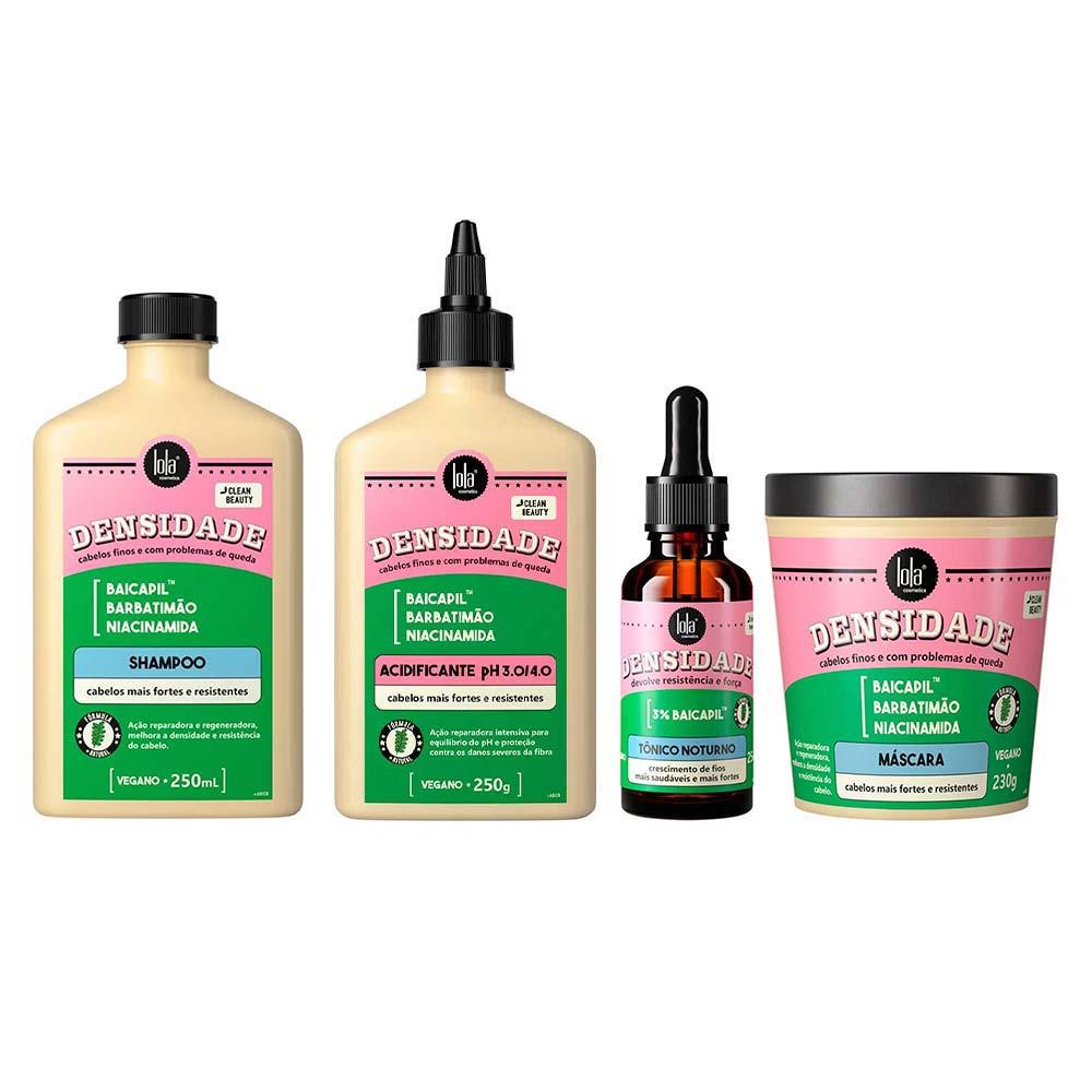 Lola Cosmetics Densidade Kit – Shampoo + Máscara + Tônico + Acidificante - 1