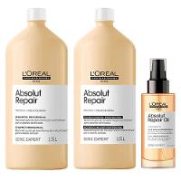 L'Oréal Professionnel Absolut Repair Kit – Shampoo + Condicionador + Óleo Capilar - 1
