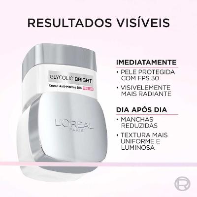 L'Oréal Paris Glycolic Bright Kit – Gel Creme Dia + Gel Creme Noite + Sérum + Gel de Limpeza