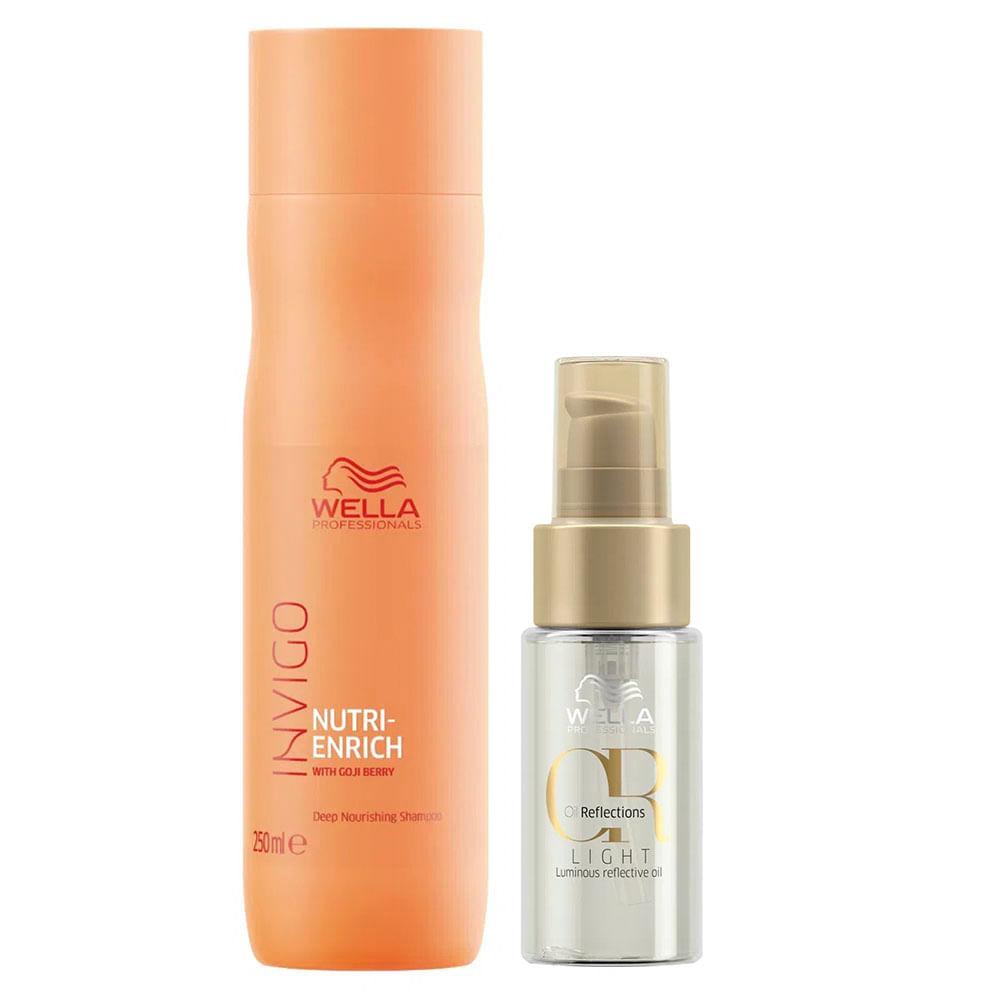 Wella Professionals Invigo Nutri-Enrich Kit – Shampoo + Óleo Capilar Light - 1