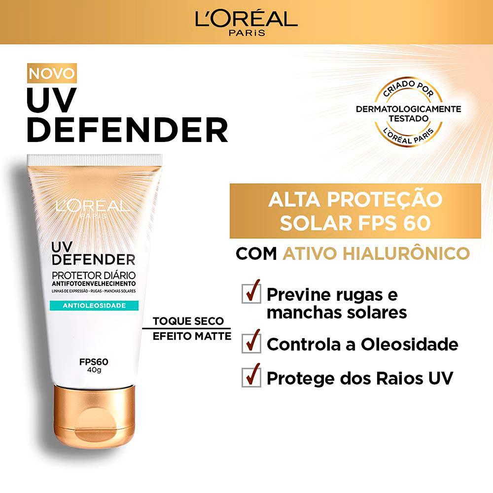 L’Oréal Paris Antioleosidade + Cachos Kit – Gel de Limpeza Facial + Protetor Solar Facial FPS60 + Creme Noturno + Creme 3 em 1 - 4
