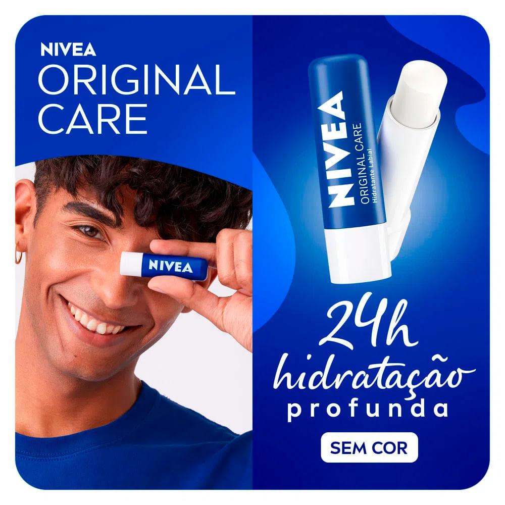 NIVEA Kit – Hidratante Labial Morango Shine + Protetor Labial Original Care - 3