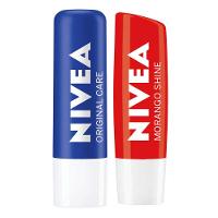 NIVEA Kit – Hidratante Labial Morango Shine + Protetor Labial Original Care - 1