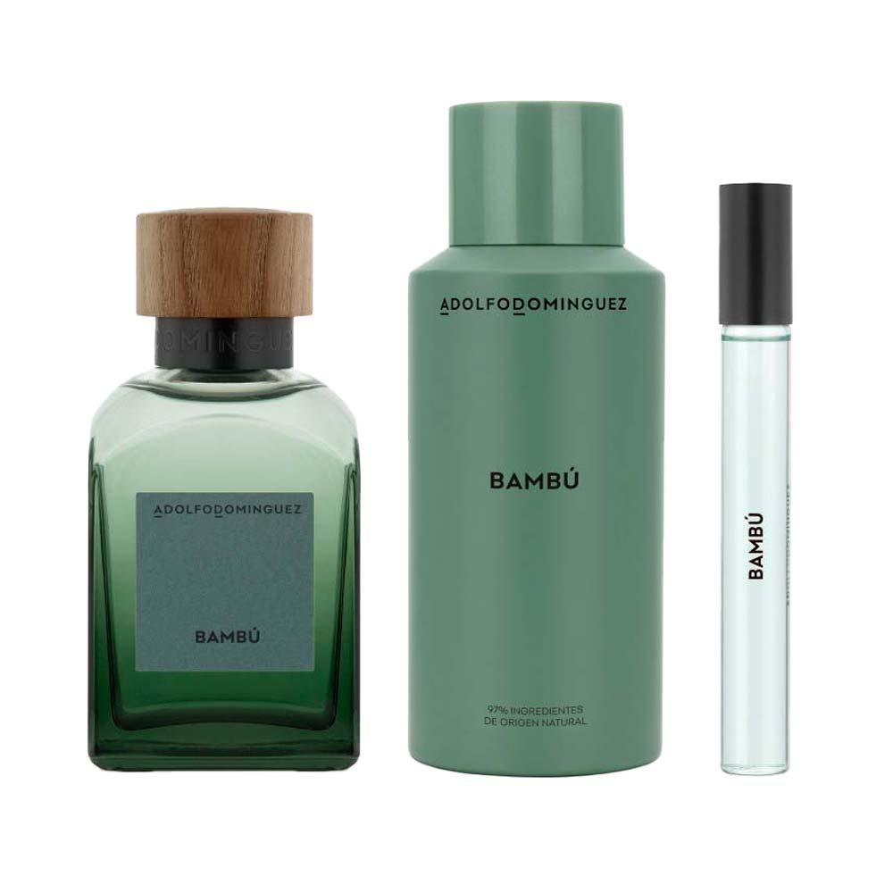Adolfo Dominguez Bambú Coffret - Perfume Masculino - EDP + Desodorante + Megaspritzer - 2
