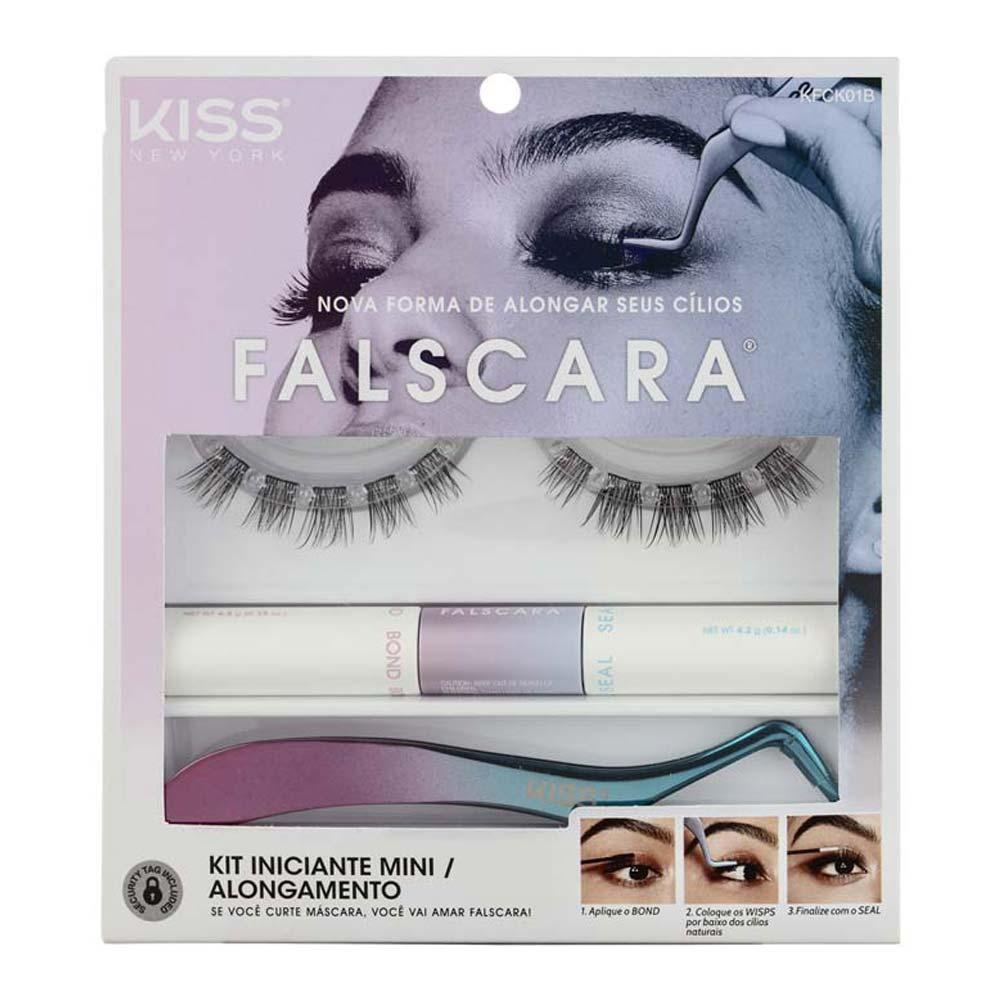 Kiss New York Falscara Kit Essencial Iniciante Cílios Postiços - 1