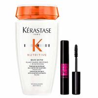 Kit Shampoo Bain Satin Kerastase Nutritive + Máscara de Cílios Lancôme - 1