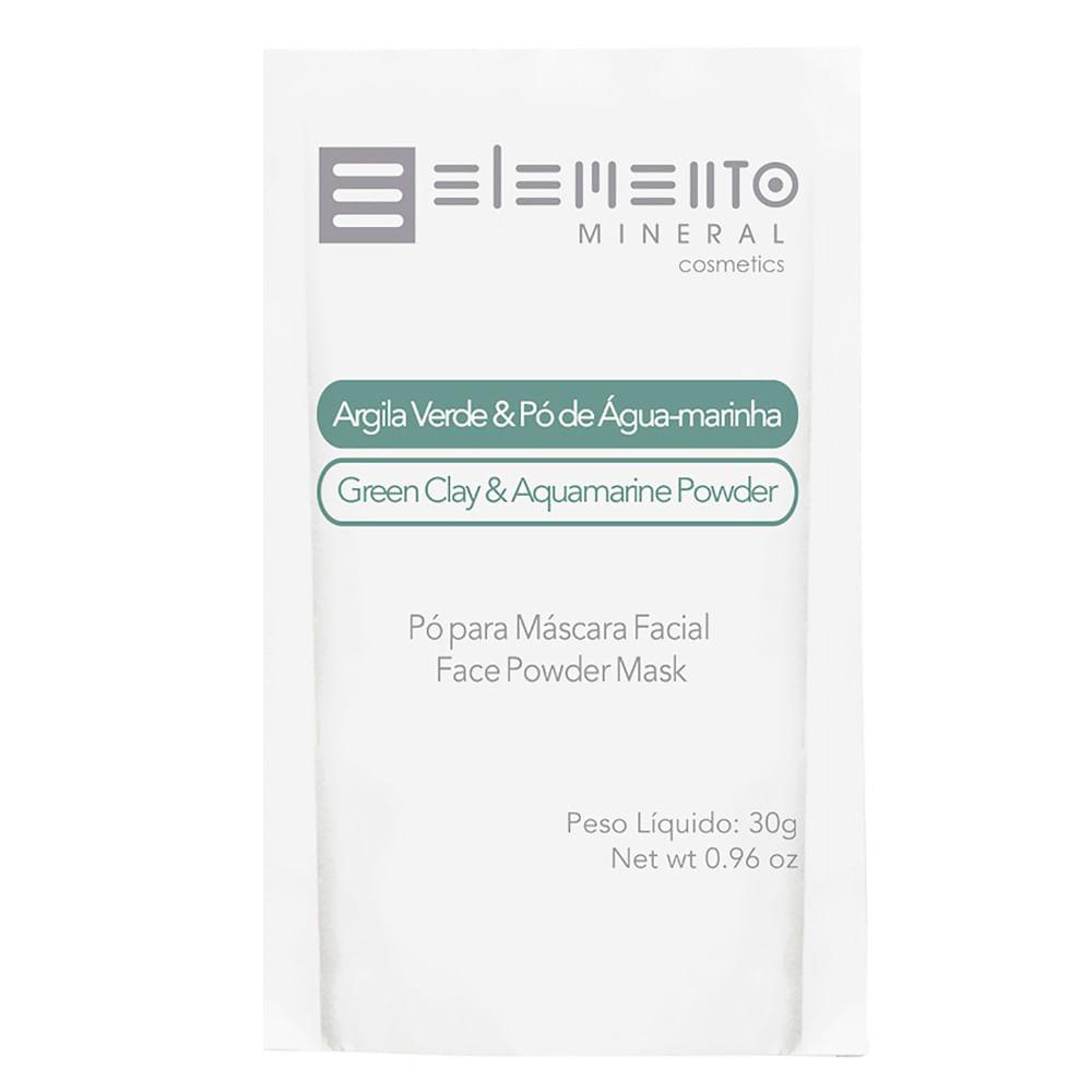 Máscara Facial Elemento Mineral Argila Verde com Pó de Águamarinha - 1