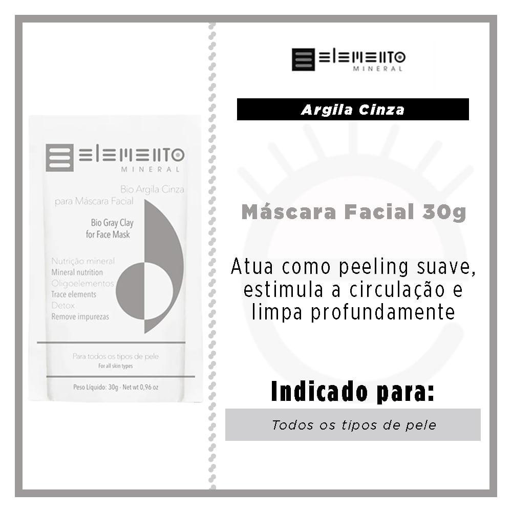 Máscara Facial Elemento Mineral - Argila Cinza - 2
