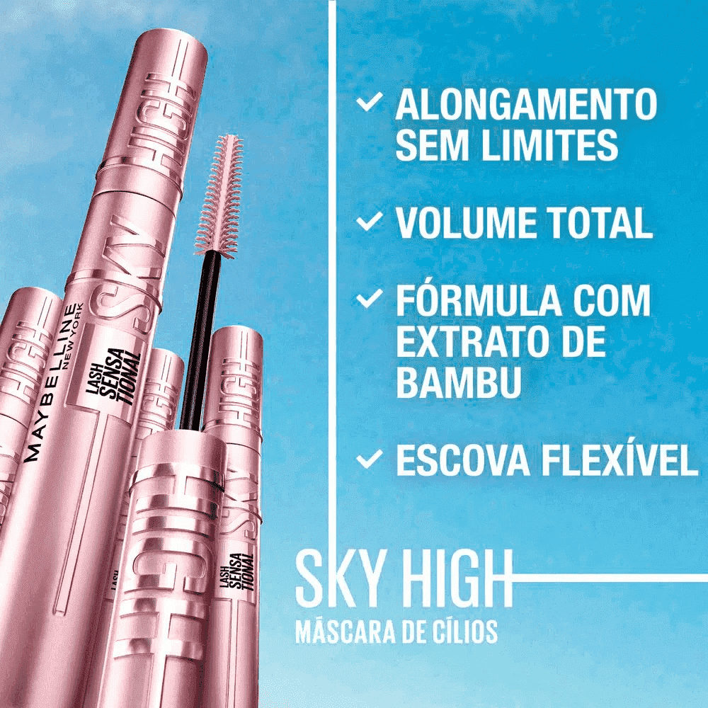 L’Oréal Paris + Maybelline Kit - Água Micelar Bifásica 5 em 1 200ml + Primer Blur Mágico 27g + Máscara de Cílios Lash Sensational Sky High - 4
