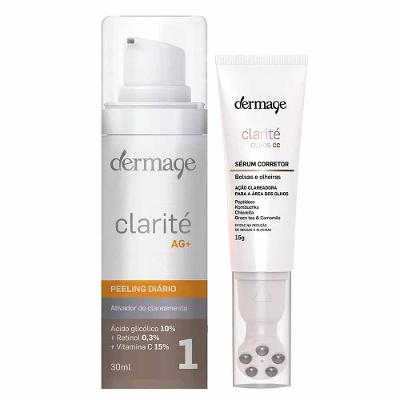 Dermage Clarité Kit - Sérum Clareador Anti-idade + Sérum Clareador para olhos para Rejuvenescimento Facial