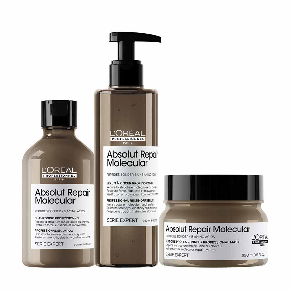L'Oréal Professionnel Absolut Repair Molecular Kit de Tratamento Capilar: Shampoo + Sérum + Máscara Para Cabelos Danificados a muito Danificados - 1