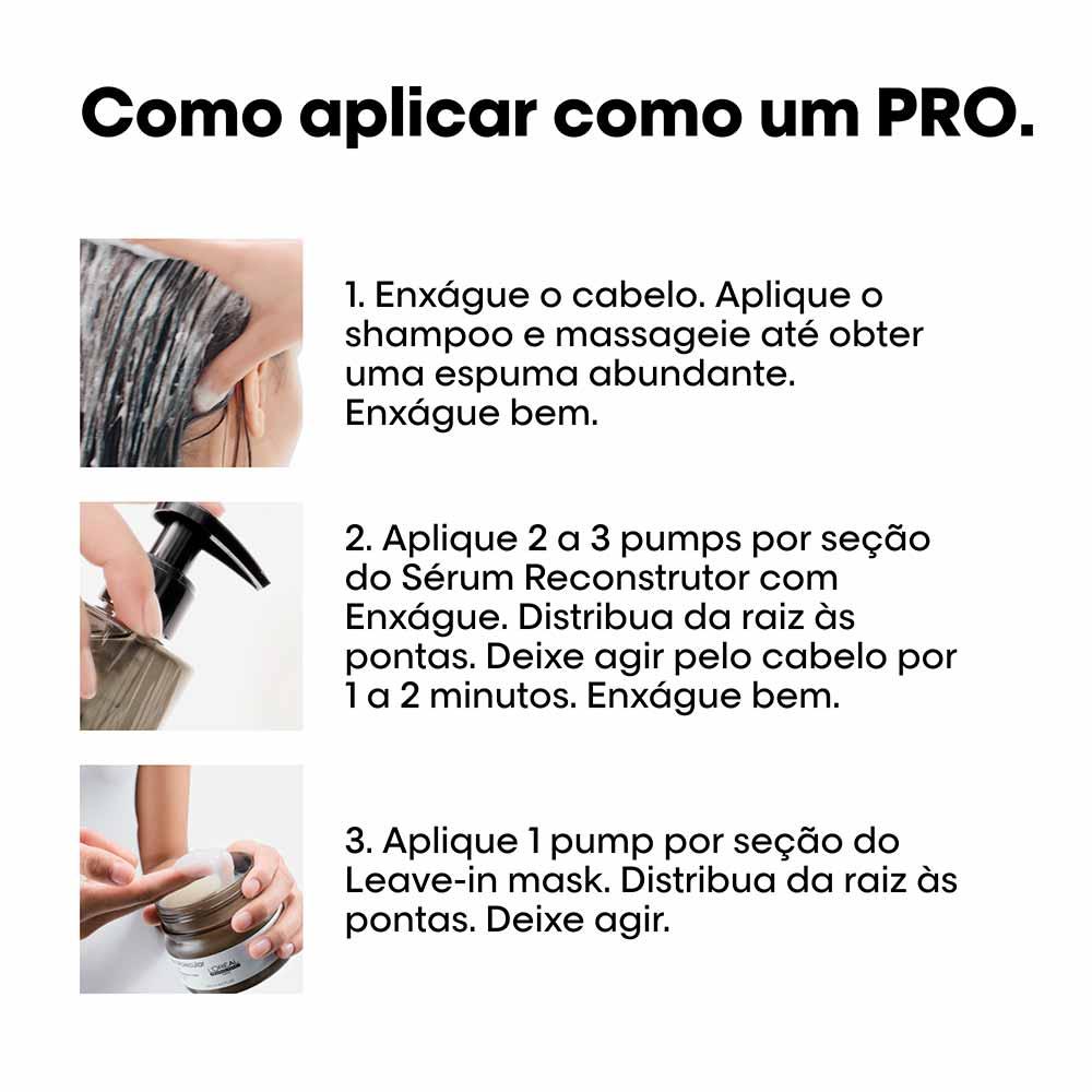 L'Oréal Professionnel Absolut Repair Molecular Kit de Tratamento Capilar: Shampoo + Sérum + Máscara Para Cabelos Danificados a muito Danificados - 7