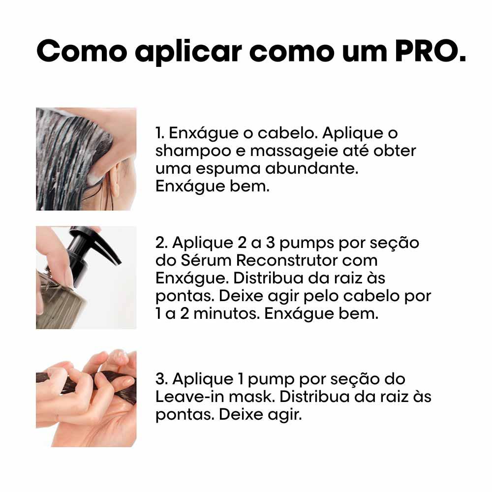 L'Oréal Professionnel Absolut Repair Molecular Kit de Tratamento Capilar: Shampoo + Sérum + Máscara + Leave-in Para Cabelos Danificados - 7