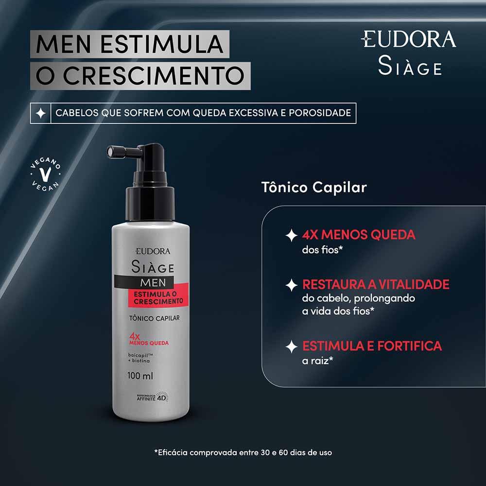 Eudora Siage Men Estimula o Crescimento Tônico Capilar - 2