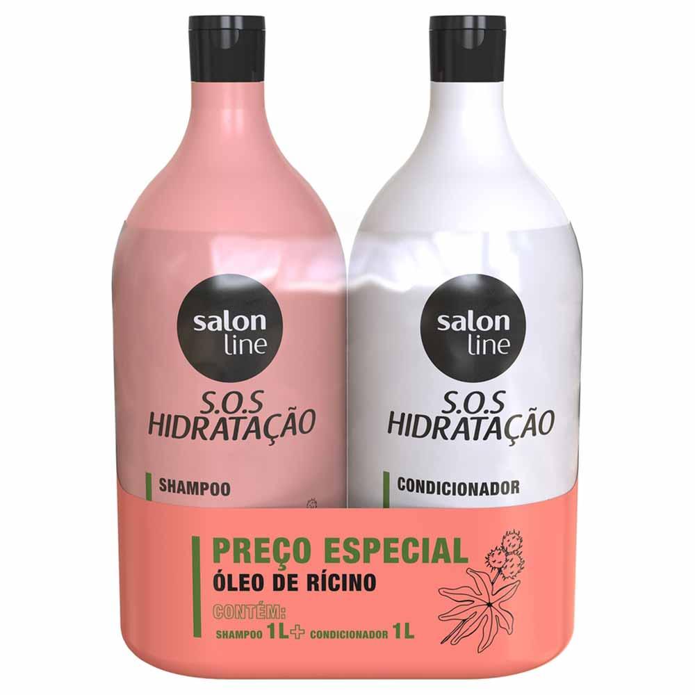 Salon Line Óleo de Ricino Kit - Shampoo + Condicionador - 1
