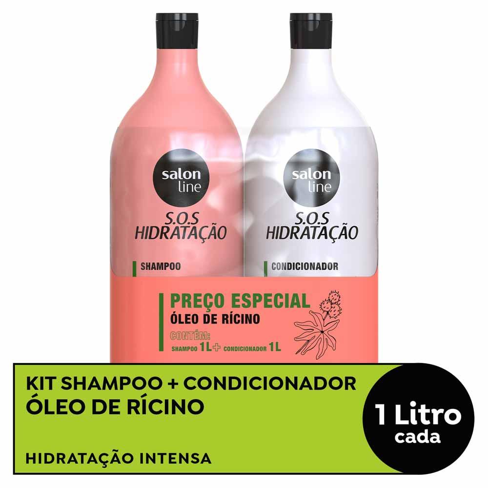 Salon Line Óleo de Ricino Kit - Shampoo + Condicionador - 2
