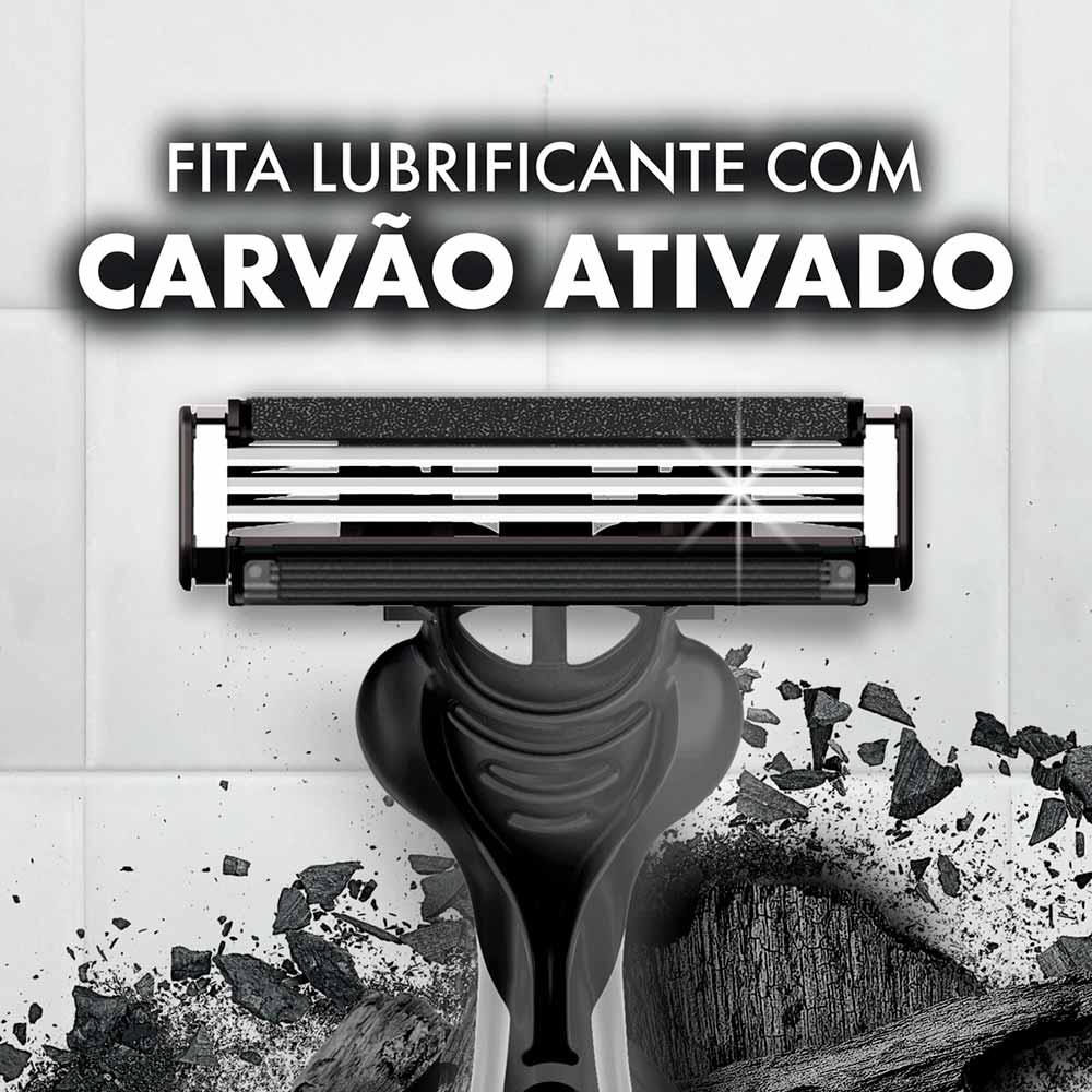 Aparelho de Barbear Descartavel Gillette 3 Carvão ativado - 7