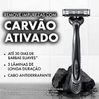 Aparelho de Barbear Descartavel Gillette 3 Carvão ativado - 5