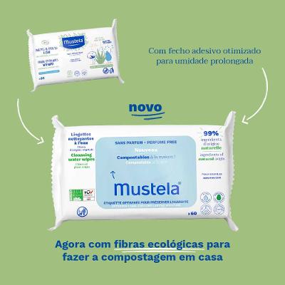 Toalha Umedecida Mustela Compotáveis sem Perfume