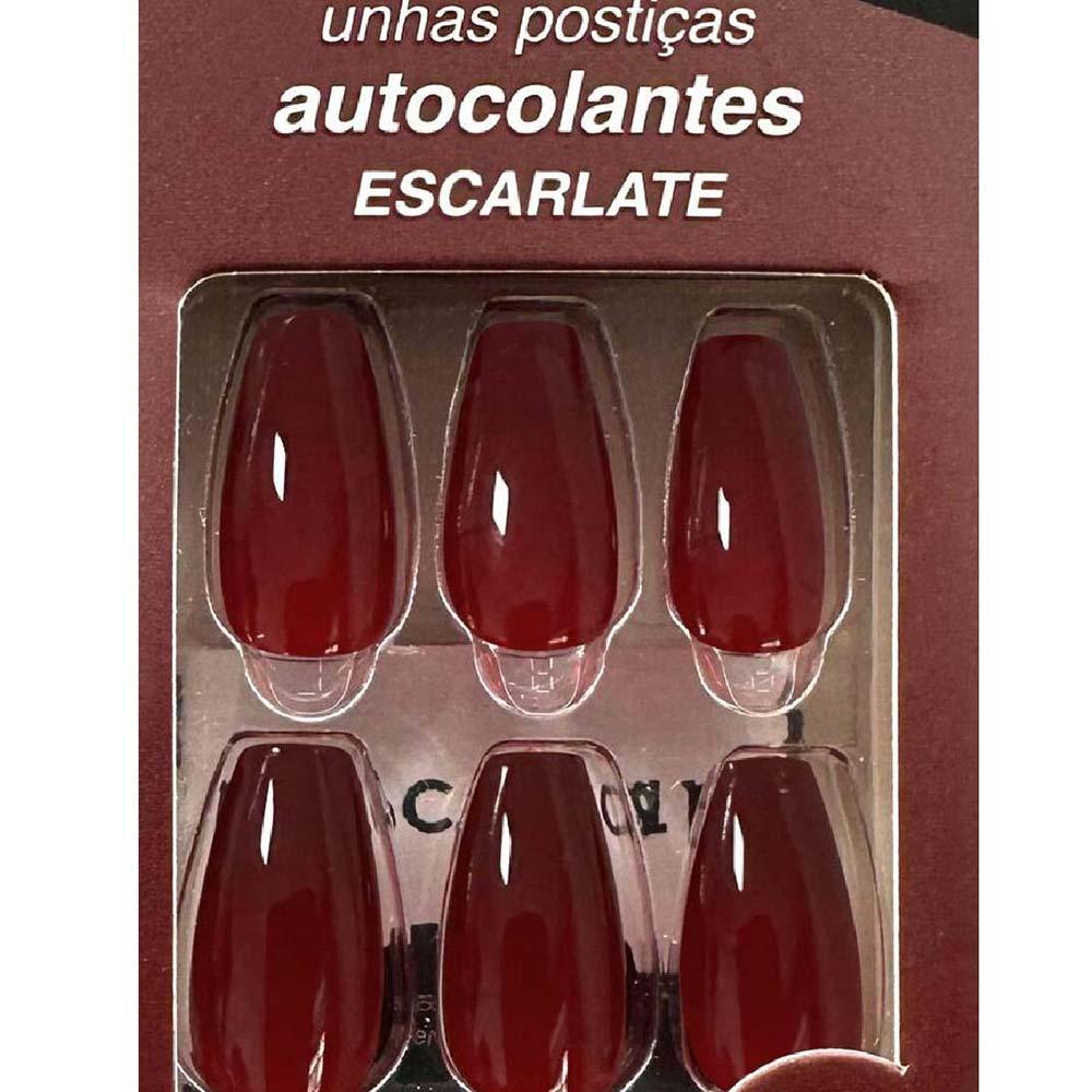 Unhas Postiças Macrilan Autocolantes Tamanho Médio Formato Bailarina - 2