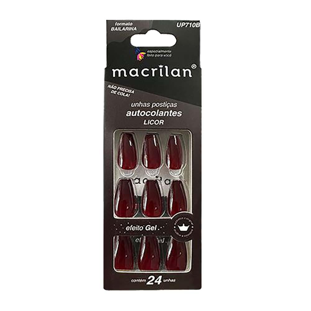 Unhas Postiças Macrilan Autocolantes Tamanho Médio Formato Bailarina - 3