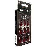 Unhas Postiças Macrilan Autocolantes Tamanho Médio Formato Bailarina - 1