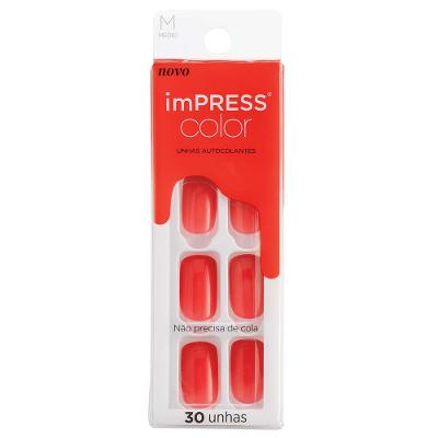 Unhas Postiças Autocolantes imPRESS Color - Médio