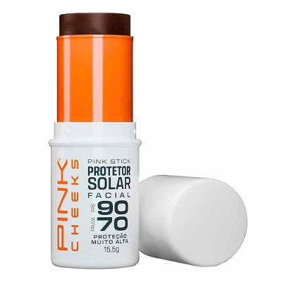 Protetor Solar Facial Com Cor Pink Stick FPS90
