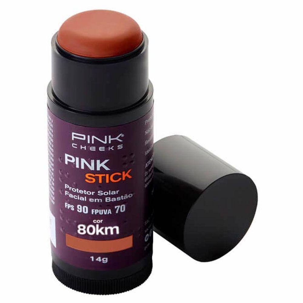 Protetor Solar Facial Com Cor Pink Stick FPS90 - 1