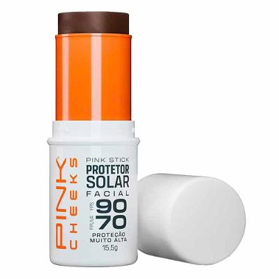 Protetor Solar Facial Com Cor Pink Stick FPS90