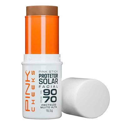 Protetor Solar Facial Com Cor Pink Stick FPS90