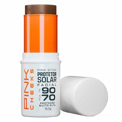 Protetor Solar Facial Com Cor Pink Stick FPS90