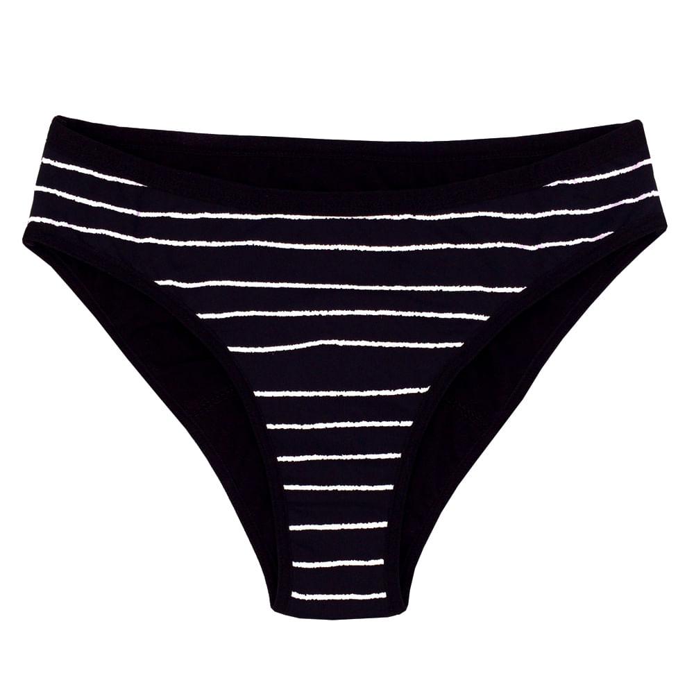 Calcinha Absorvente Bela Gil Korui - Preta e Branca - 1