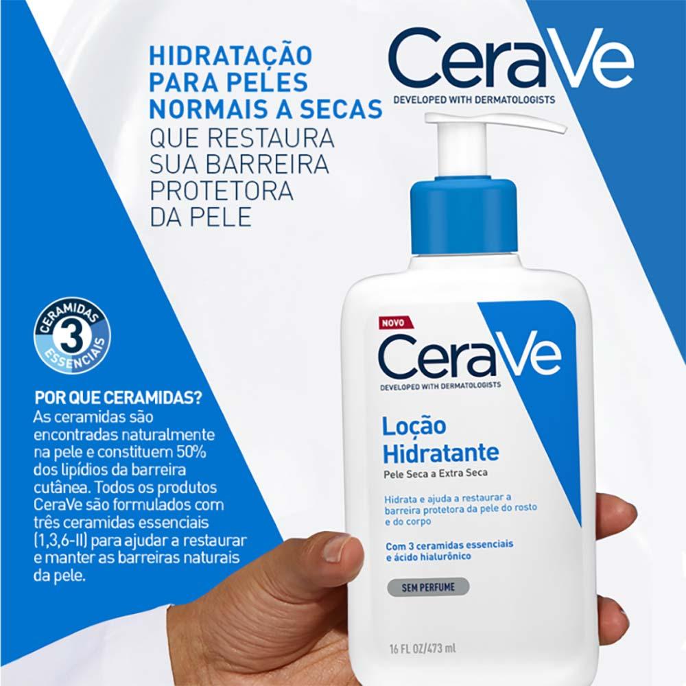 Loção Hidratante Corporal CeraVe para Pele Seca com Ácido Hialurônico e Ceramidas - 3