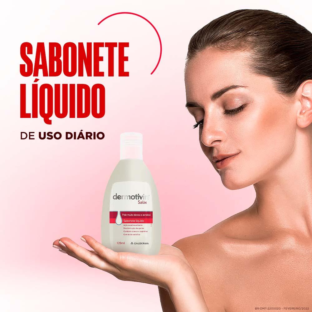 Sabonete Líquido Facial para Pele Muito Oleosa e Acneica Dermotivin Salix - 4