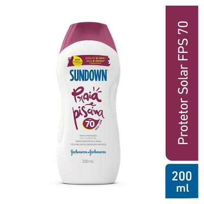 Protetor Solar Corpo e Rosto SUNDOWN Praia e Piscina FPS 70