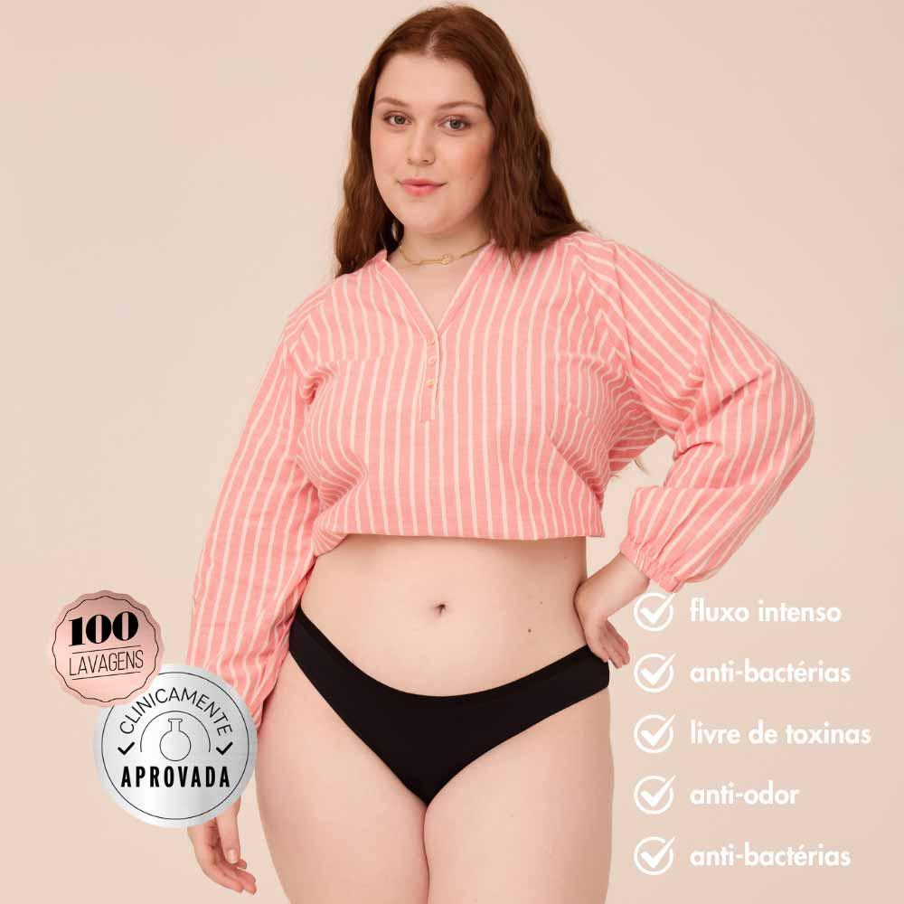 Calcinha Absorvente Pantys Cozy Fluxo Intenso Preto - 2