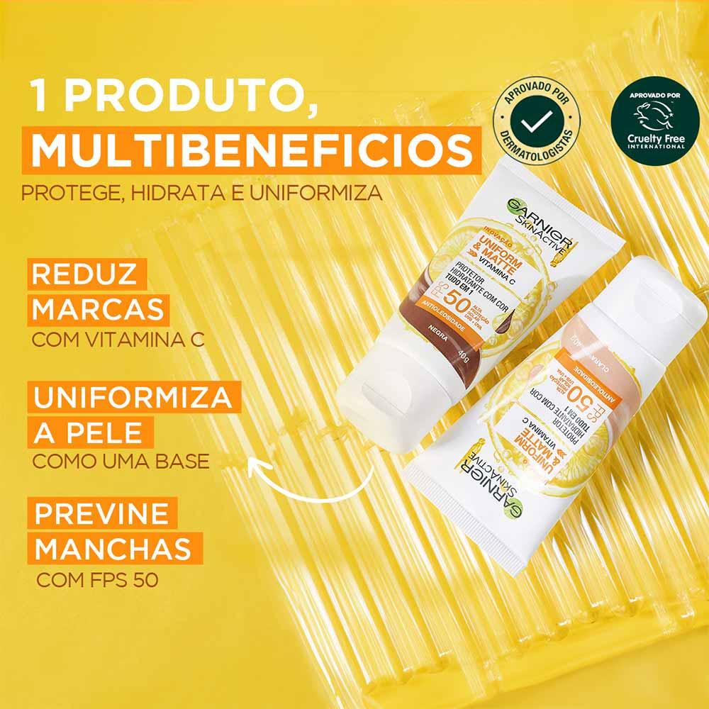 Protetor Solar Hidratante Facial com Vitamina C Garnier Skin FPS 50 - 6