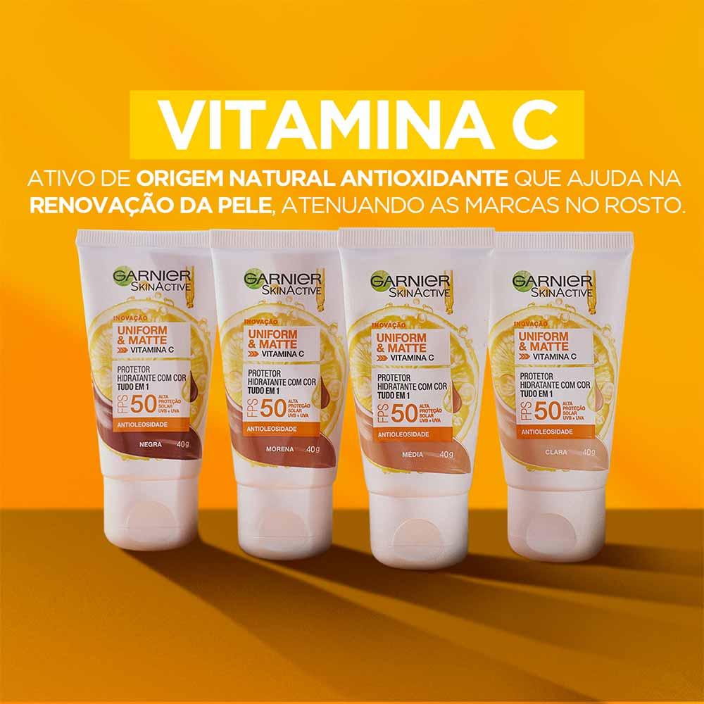 Protetor Solar Hidratante Facial com Vitamina C Garnier Skin FPS 50 - 13