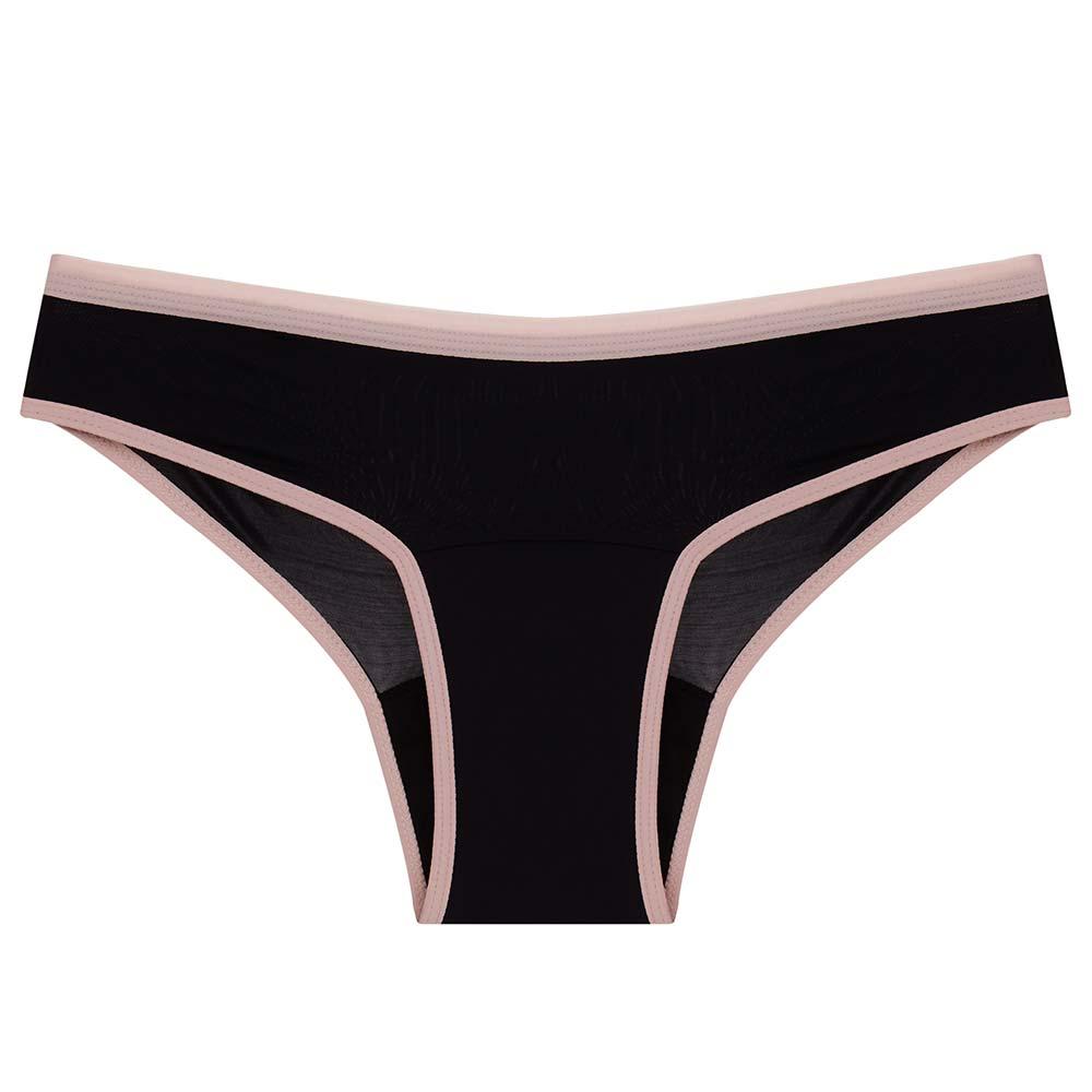 Calcinha Absorvente Pantys Comfy – Preto e Rosa - 1