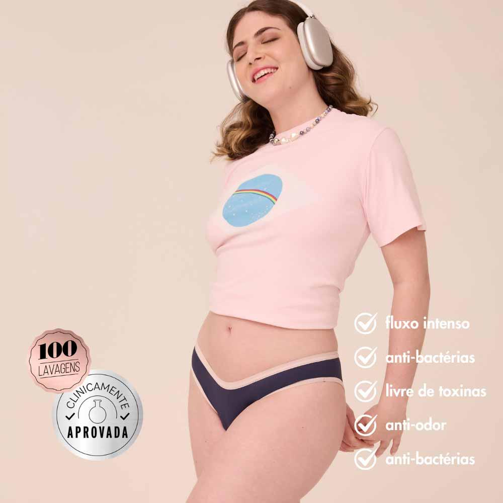 Calcinha Absorvente Pantys Cozy Fluxo Intenso Azul - 3