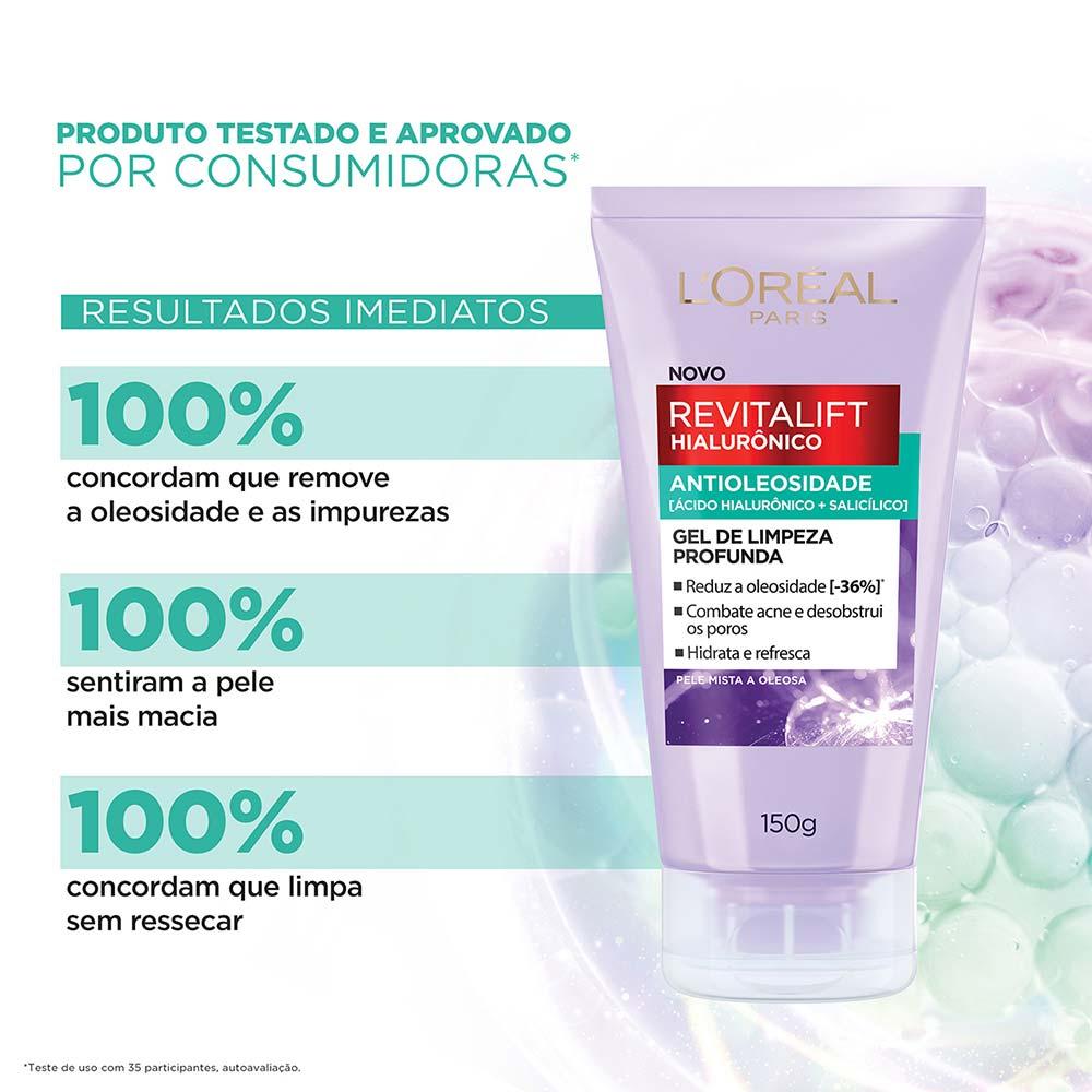 Gel de Limpeza Antioleosidade L'Oréal Paris Revitalift Hiaurônico - 6